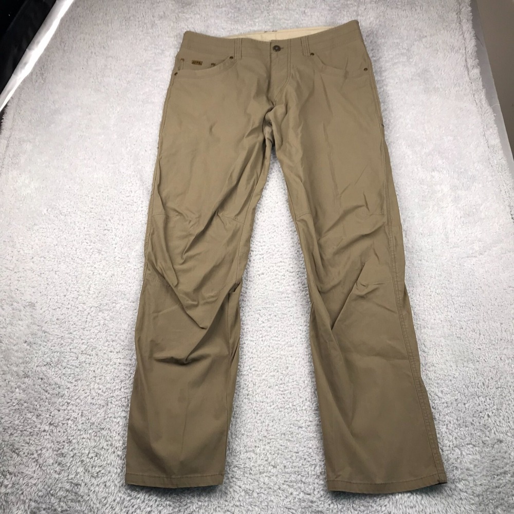 Kuhl Revolvr Pants Mens 36 (38x33) Patina Brown Performance Outdoor Hiking Chino